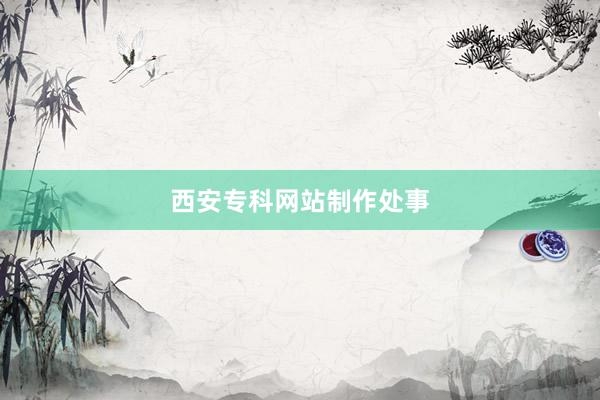 西安专科网站制作处事